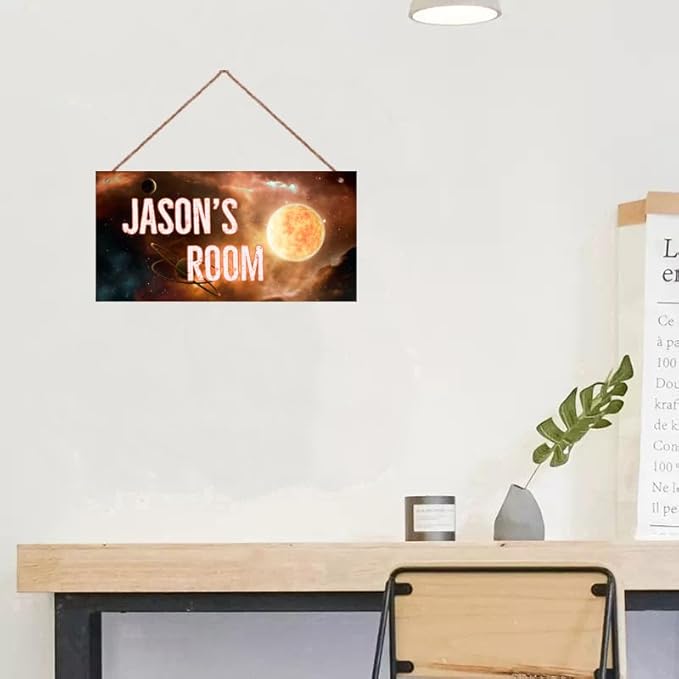 Personalized Sign Outer Space Room Décor For Boys Room Decor, Universe Theme Little Man Cave Decor for Kids Room, The Sun Nursery Decor for Nursery Toddler Baby Room