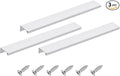 uxcell Cabinet Finger Edge Pull, 3pcs 250mm / 9.84" Aluminum Alloy Back Mount Hidden Cabinet Pulls Concealed Handle for Home Kitchen Drawer Cabinet, Silver