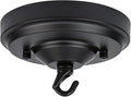 Light Canopy Kit, 5IN Chandelier Kit with Hook, Matte Black Ceiling Metal Canopy for Pendant Light, Grow Light, Plant, Max Load 33LBS