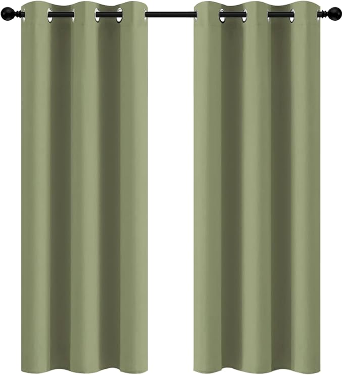 Yakamok Room Darkening Curtains 42x72 inch Length Sage Green-Living Room | 2 by Yakamok