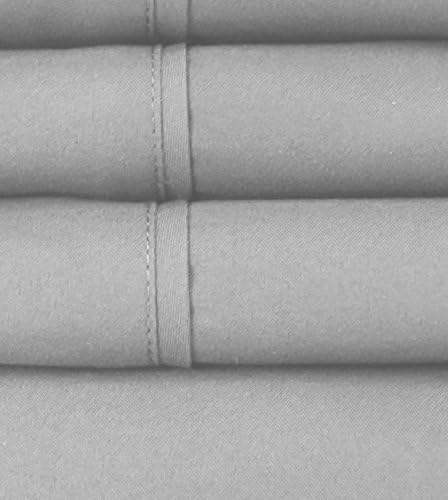 King Size Bed Sheets - 6 Piece 1500 Supreme Collection Fine Brushed Microfiber Deep Pocket King Sheet Set Bedding - 2 Extra Pillow Cases, Great Value, King, Silver