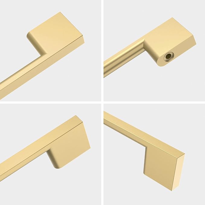 10 Pack Gold Cabinet Pulls - 6.25 Inch Handles - Drawer Pulls