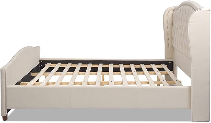 Jennifer Taylor Home Fontana Wingback Upholstered Platform Bed Frame