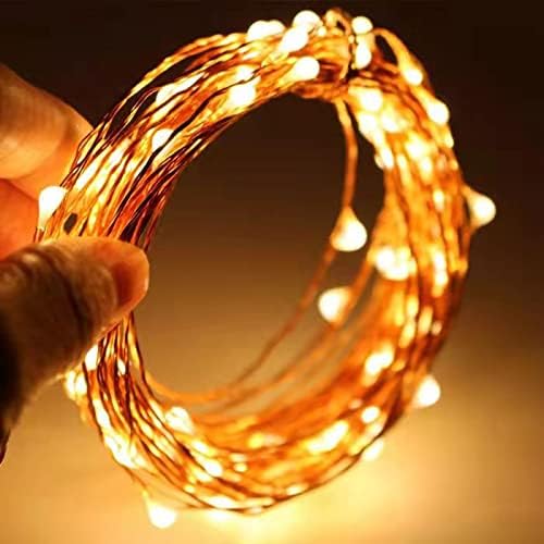 Sanniu Fairy Lights Battery Operated, 6 Packs Mini Battery Powered Copper Wire Starry String Lights for Christmas,Bedroom, Parties,Wedding,Indoor,Home Decoration (5m/16ft Warm White)