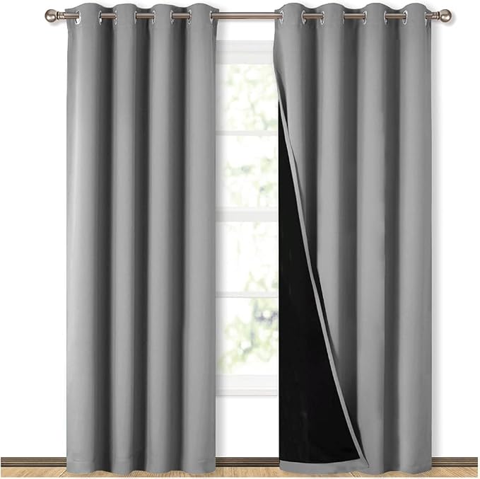 NICETOWN Full Shade Curtain Panels, Pair of Energy Smart & Noise Blocking Out by NICETOWN