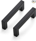 Ravinte 14 Pack 3-1/2 Inch Kitchen Square Cabinet Handles Matte Black Cabinet Pulls Black Drawer Pulls Kitchen Cabinet Hardware Kitchen Handles for Cabinets Cupboard Handles Drawer Handles