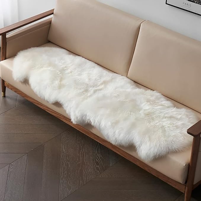 HUAHOO Premium Genuine Sheepskin Rug Real Australia Sheepskin Natural Luxury - Image 5