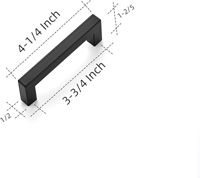 Ravinte 32 Pack 3-3/4 Inch Kitchen Square Cabinet Handles Matte Black Pulls Black Drawer Pulls Kitchen Cabinet Hardware Handles