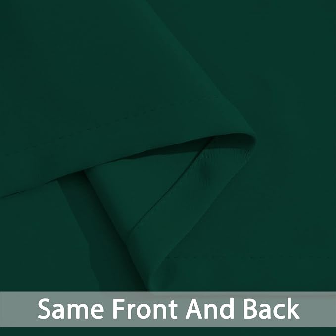 Yakamok Dark Green Room Darkening Window Curtains 52x36 Inch - Image 4