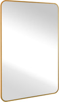 CULER Gold Bathroom Wall Mirror,20 x 30 Inch Rectangle Vanity Modern Tempered Glass Mirror for Bedroom,Living Room,Entryway