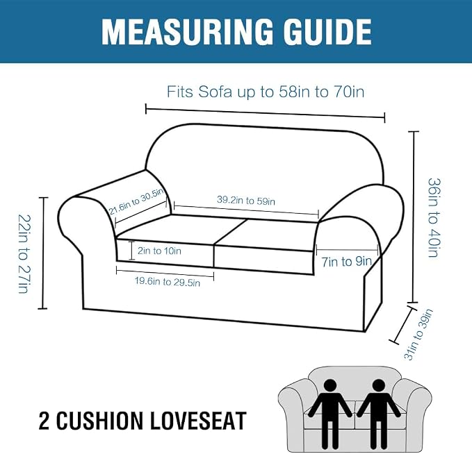 H.VERSAILTEX 3PC Stretch Sofa Covers - Image 2
