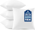 MIULEE 24x24 Euro Pillow Inserts 4 Pack, Throw Pillows by MIULEE
