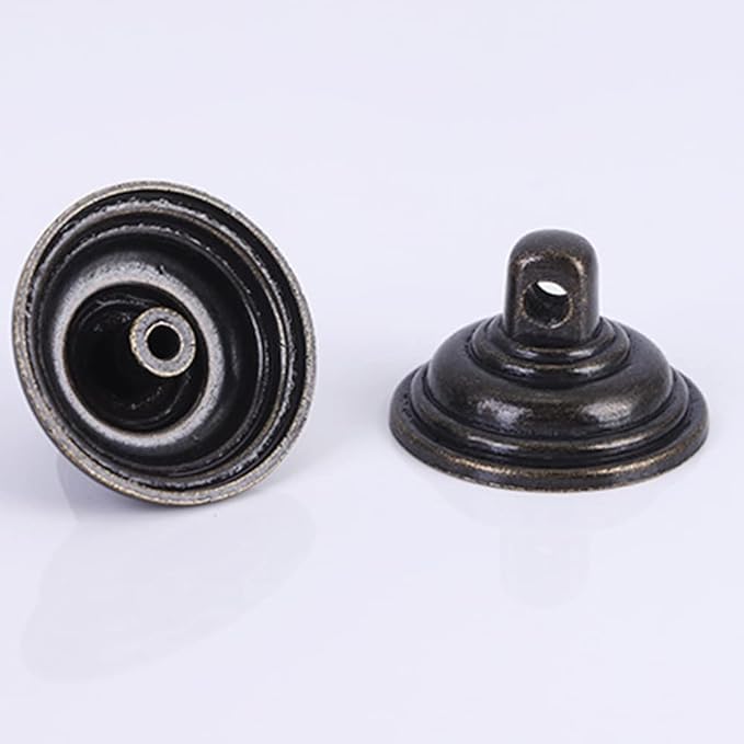 4PCS Retro Dresser Drawer Drop Bail Pulls Handles Classic Metal Swing Handles Hole Centers for Kitchen Bedroom Decoration (Brass + Iron Black)