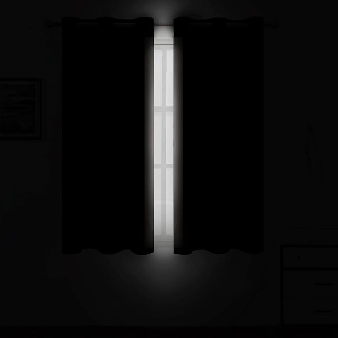 Light Beige Thermal Blackout Curtains/38 x 54 Inch/Set of 2 Panels Room - Image 3