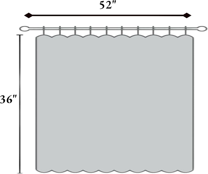 Grommet Blackout Curtains for Bedroom 52 x 36 Inches Long Dark Grey | Thermal - Image 7