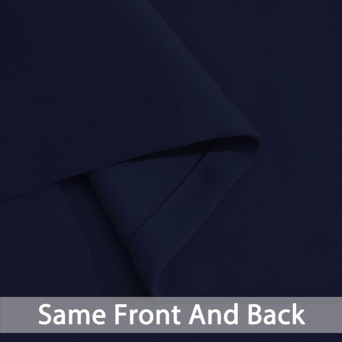 Yakamok Room Darkening Curtains 70x84 inch Length Navy Blue-Living Room | 2 - Image 5