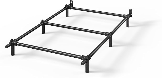 ZINUS 7 Inch Compack® Metal Bed Frame, Support Bed Frame for Box Spring and Mattress Set, Black, Twin