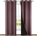 NICETOWN Full Shade Curtain Panels, Dry Rose, Pair of Thermal Insulated & by NICETOWN