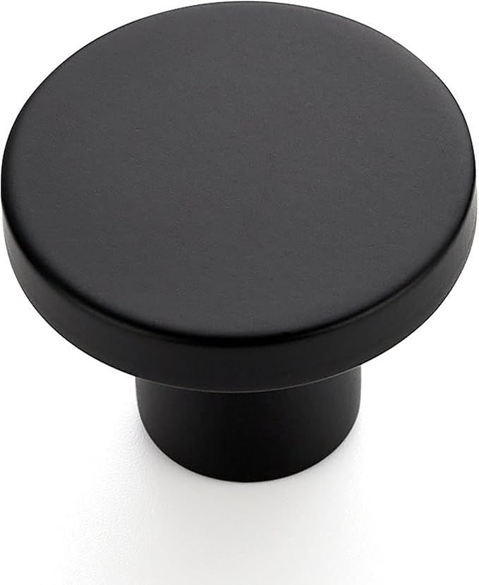 Ravinte 55 Pack Cabinet Knobs Black Kitchen Cabinet Knobs Round Dresser Drawer Pulls Closet Door Pulls 1-1/5 Inch