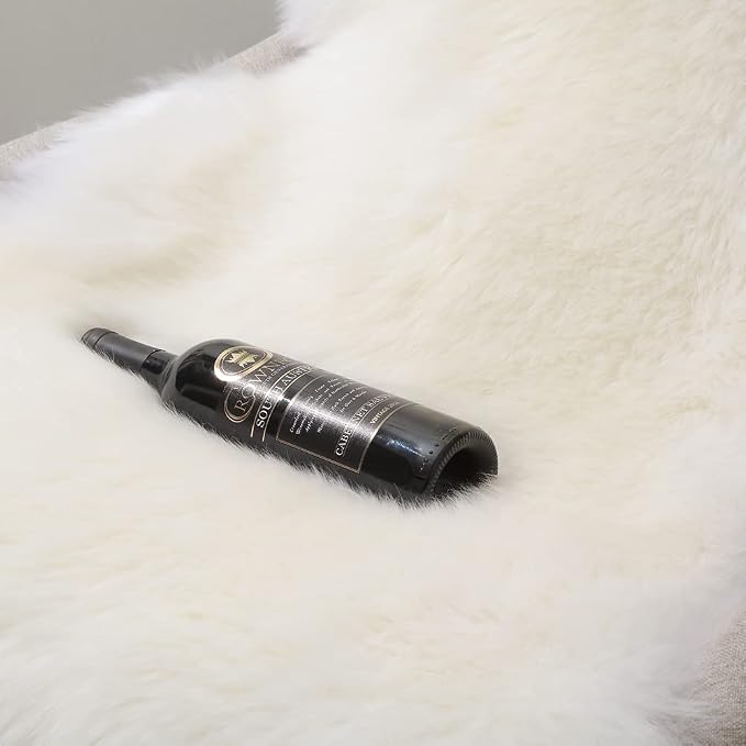 IRIWOOL Premium Genuine Fur Sheepskin Rug Real Australia Sheepskin Natural - Image 5