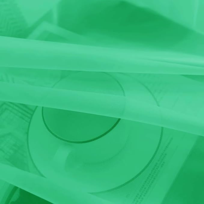 SpaceDresser Basic Rod Pocket Sheer Voile Window Curtain Panels Grass Green 1 - Image 6