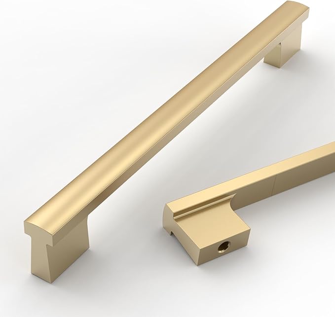 Asidrama 10 Pack 10 Inch(254mm) Champagne Bronze Cabinet pulls Kitchen Cabinet Handles, Kitchen Cabinet Hardware for Cupboard Drawer Pulls