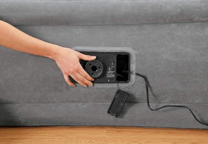 Intex Comfort Plush Elevated Dura-Beam Airbed with Built-in Electric Pump