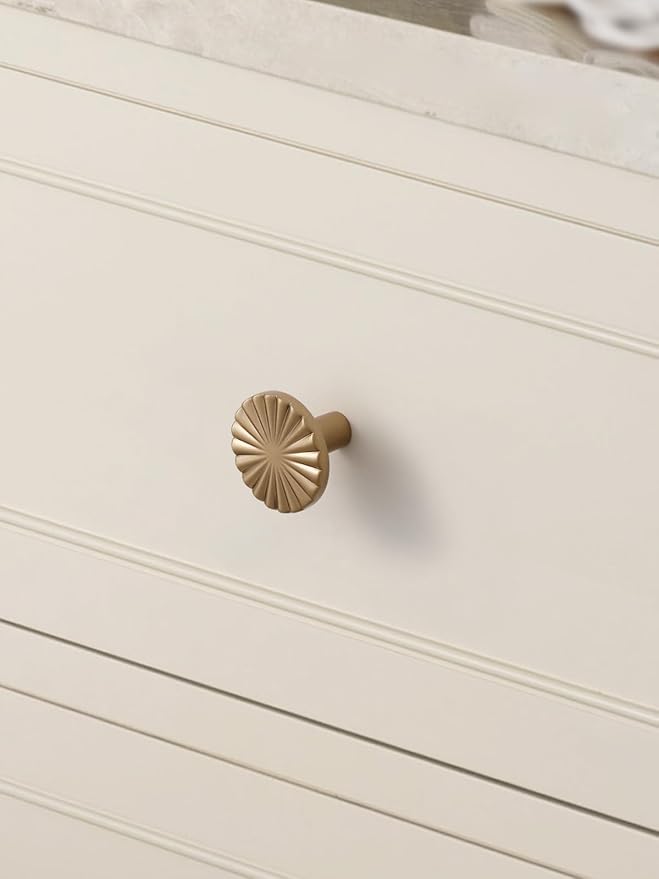 2 Pack Champagne Bronze Cabinet Knobs Flat Drawer Pulls Kitchen Cupboard Bathroom Dresser Cabinet Hardware Handles Zinc Alloy