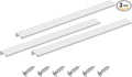 uxcell Cabinet Finger Edge Pull, 3pcs 400mm / 15.75" Aluminum Alloy Back Mount Hidden Cabinet Pulls Concealed Handle for Home Kitchen Drawer Cabinet, Silver