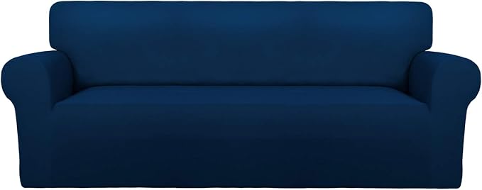 PureFit Stretch Couch Covers for Sofa Large Sofa Slipcovers Navy | 1-Piece by PureFit