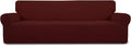 Easy-Going Stretch 4 Seater Oversized Sofa Couch Cover Wine | 1-Piece Extra by Easy-Going