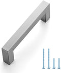 Ravinte 1 Pack Brushed Nickel Kitchen Cabinet Handles 3-1/2 Inch Cabinet Pulls Square Kitchen Hardware for Cabinet Drawer Pulls Drawer Handles Come with Screwdriver