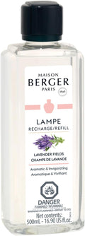 Lavender Fields | Lampe Berger Fragrance Refill by Maison Berger | for Home Fragrance Oil Diffuser | Purifying and perfuming Your Home | 16.9 Fluid Ounces - 500 milliliters | Made in France