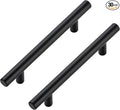 JOY DECOR 30 Pack Cabinet Handles, Black Cabinet Pulls, 4 in Hole Center Kitchen Hardware, Stainless Steel T Bar Handles for Dresser Drawers
