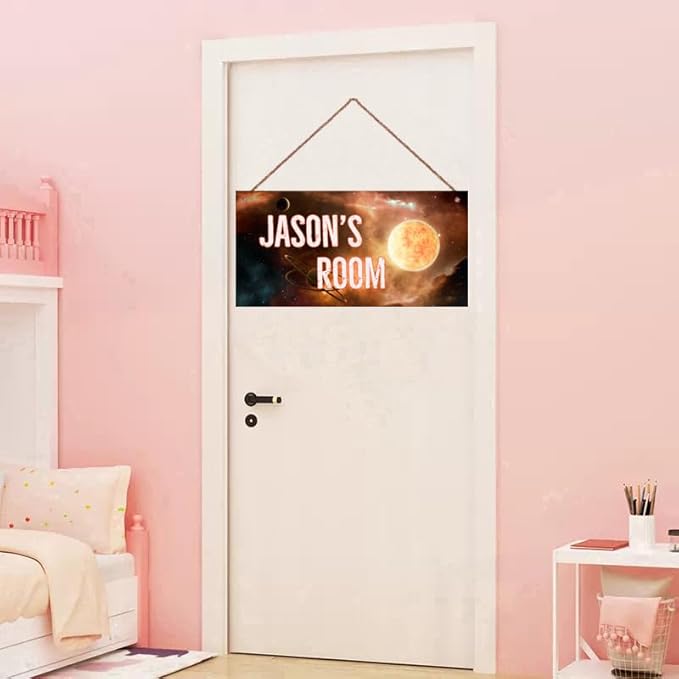 Personalized Sign Outer Space Room Décor For Boys Room Decor, Universe Theme Little Man Cave Decor for Kids Room, The Sun Nursery Decor for Nursery Toddler Baby Room