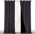 NICETOWN Full Shading Curtains for Windows, Super Heavy-Duty Black Lined by NICETOWN