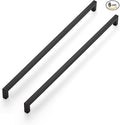 JOY DECOR 6 Pack Cabinet Handles, Black Cabinet Pulls, 18 Inch Kitchen Closet Handles Square Drawer Pulls Stainless Steel Drawer Hardware, 458mm Hole Centers