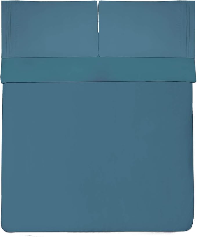 Sweet Home Collection 1800 Thread Count Sheet Set – Soft Egyptian Quality Brushed Microfiber Sheets – Luxury Bedding Set with Flat Sheet, Fitted Sheet, 2 Pillow Cases (Pack of 12)
