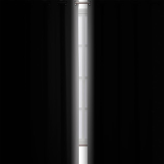 Light Grey Blackout Curtains 42 x 54 Inch Length Set of 2 Panels Grommet - Image 3