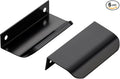 Ravinte Hardware 6 Pack Black Cabinet Handles, 3.15 Inch (80mm) Finger Edge Pulls, 2-1/2 Inch Hole Center, Finger Pulls for Cabinets