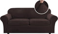 H.VERSAILTEX Real Velvet Plush 3 Piece Stretch Sofa Covers Couch Covers by HVERSAILTEX