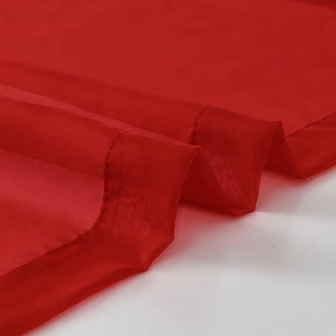 SpaceDresser Sheer Voile Window Treatment Rod Pocket Curtain Panels - Image 5