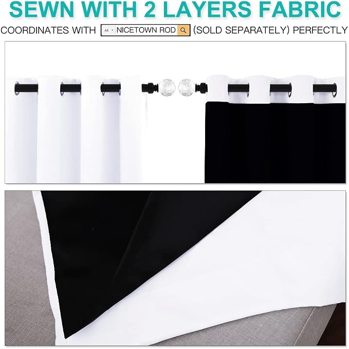 NICETOWN Full Shading Cold Blocking Curtains - Image 5