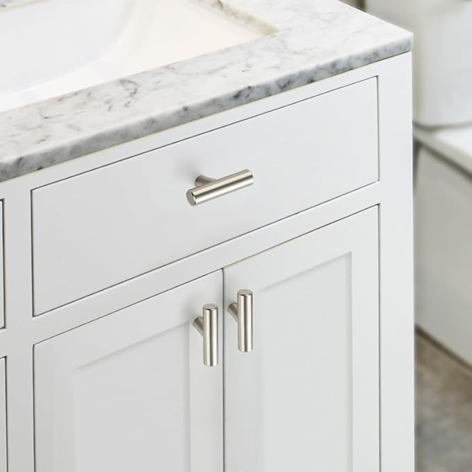JOY DECOR 20 Pack Cabinet Knobs, Brushed Nickel Cabinet Handles, 2in Kitchen Cabient Knobs, Single Hole Drawer Knobs for Dresser Drawers