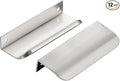 Ravinte Hardware 12 Pack Silver Cabinet Handles, 4 Inch (102mm) Finger Edge Pulls, 3 Inch Hole Center, Finger Pulls for Cabinets