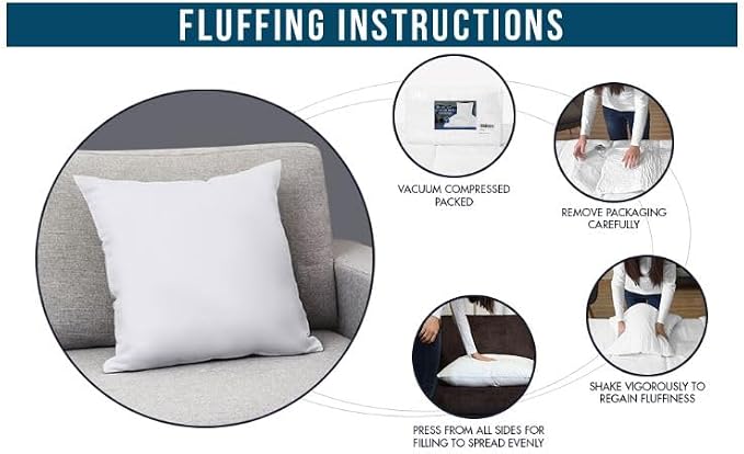 Utopia Bedding 16x16 Pillow Inserts, 2 Pack | Indoor cushion inserts - Image 9