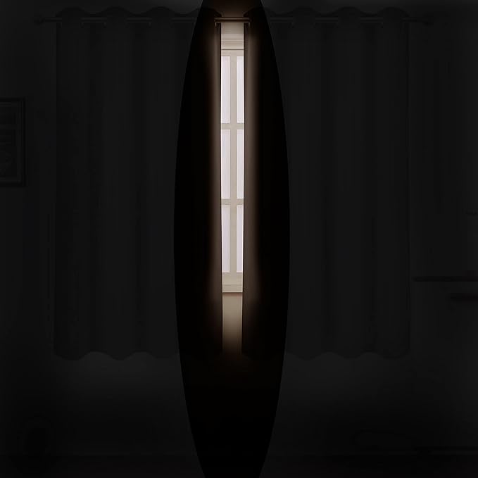 Chocolate Brown Blackout Curtains 42 x 63 Inch Length/Set of 2 Curtain - Image 3