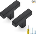 Ravinte 25 Pack Black Cabinet Pulls Single Hole Square Cabinet Handles Matte Black Kitchen Hardware for Cabinet Drawer Pulls Come with Screwdriver
