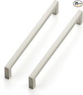 Ravinte 25 Pack Solid 6-1/4 Inch Center to Center Slim Square Bar Drawer Handles - Cabinet Hardware Brushed Nickel Pulls for Kitchen and Drawers