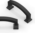 10 Pack Matte Black Cabinet Pulls 3 Inch(76mm) Kitchen Cabinet Handles Solid Zinc Alloy Cabinet Hardware Drawer Pulls